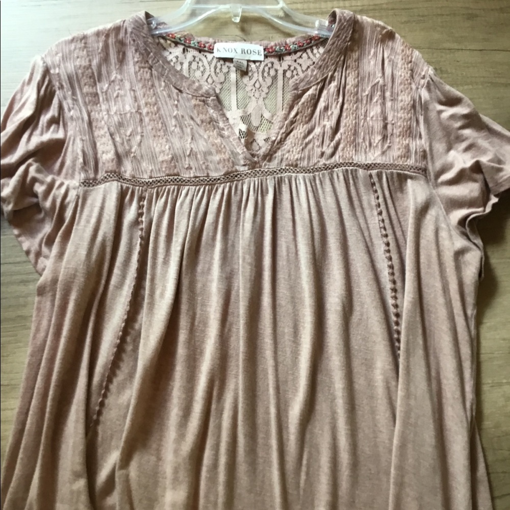 Knox Rose Dusty Rose Top NWT